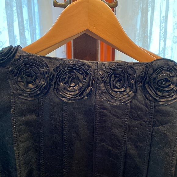 Philosophy di Alberta Ferretti, black leather jacket, size xs - Picture 7 of 13